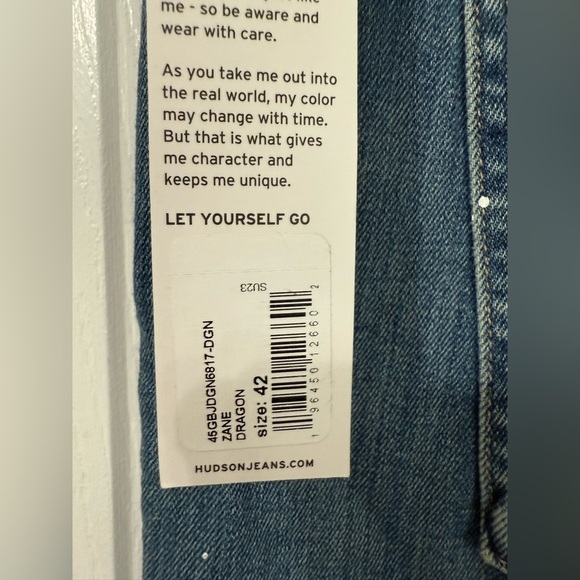 Hudson Men’s NWT Zane Reflex White paint splatter Skinny Leg Jeans size 42 - Picture 4 of 14